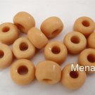 25 5 x 9mm Czech Glass Roller/Crow Beads: Peach