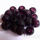25 5 x 9mm Czech Glass Roller/Crow Beads: Matte - Amethyst