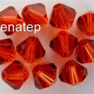 6 5mm Swarovski 5301 Bicones - Indian Red(Please Read Item Description)