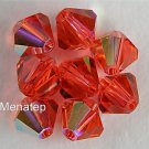5 5mm Swarovski 5301 Bicones - Padparadsha AB(Please read the item description)