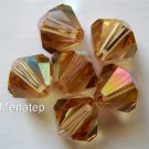 5 5mm Swarovski 5301 Bicones - Lt.Col.Topaz AB(Please read the item description)
