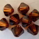 6 5mm Swarovski 5301 Bicones - Smoky Topaz(Please Read Item Description)