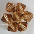 5 6 mm Swarovski 5301 Bicones - Light Colorado Topaz(Pls. Read Item Description)