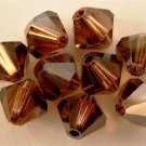 5 6 mm Swarovski 5301 Bicones - Colorado Topaz Satin(Pls. Read Item Description)