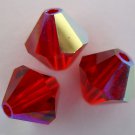 5 6mm Swarovski 5301 Crystal Bicones -- Siam AB(Please read item description)