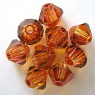 6 5mm Swarovski 5301 Crystal Bicones-Cryst. Copper(Please read item description)