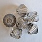6 5mm Swarovski 5301 Crystal Bicones-Crystal Satin(Please Read Item Description)
