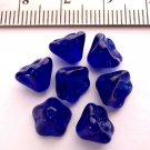 25 8 mm Czech Glass Bell Flower Beads: Cobalt