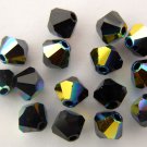 5 6 mm Swarovski 5301 Crystal Bicones - Jet AB(Please read item description)