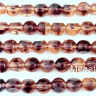 25 8 mm German Style Triangle Beads: Crystal - Amethyst