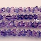 25  6 mm Czech Glass Baby Bell Flower Beads: Coated - Ultraviolet