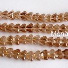 25 8 mm Czech Glass Bell Flower Beads: Crystal - Celsian