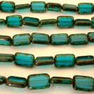 10 12 x 8 mm Polished Rectangles: Teal - Picasso