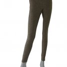 HUE Twill Mini Leopard Print Skimmer Leggings, BROWN, SMALL
