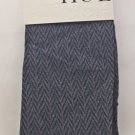 Hue Pinstripe Herringbone, Geometric, Knee-High Socks- BLACK, 7-9