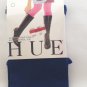 Hue Super Opaque Control Top Tights, Nylon/Spandex, INK BLUE, LARGE