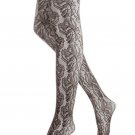 Hue, Two Tone Floral Net Pantyhose Tights, Polyester/Nylon, GREEN OLIVE, M/L