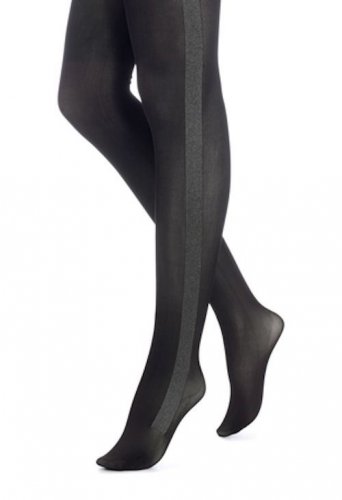 HUE Tights, Tux Stripe Tights, BLACK, MEDIUM/LARGE
