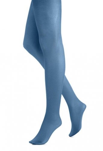 HUE Iridescent Control Top Tights, Nylon/Spandex, TEAL BLUE, SMALL/MEDIUM
