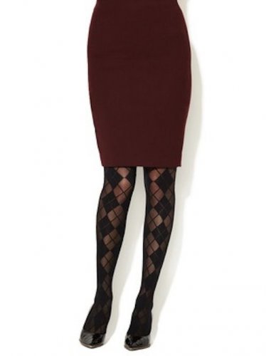 Emilio Cavallini Argyle Openwork Tights-RED-SMALL/MEDIUM