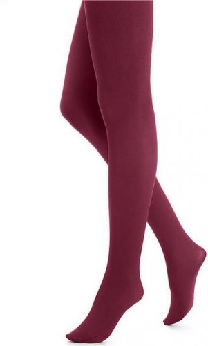 HUE Super Opaque Tights Control Top, Nylon/Spandex, MULBERRY PURPLE, SIZE 1-S