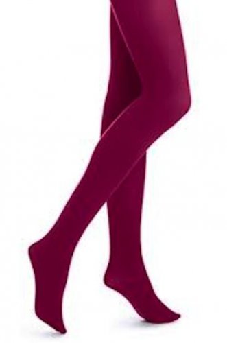 HUE Super Opaque Tights with Control Top, Nylon/Spandex, Pink, SMALL
