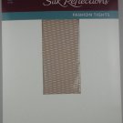 Hanes Silk Reflections Geo Net Texture Control Top Tights- OB394- NUDE-Size A-B