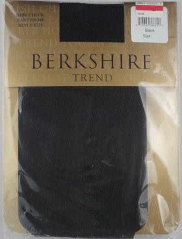 Berkshire Trend Mini Check Pantyhose- 8225- BLACK- SIZE 1-2