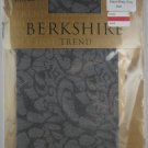 Berkshire Tend Two Tone Flower Pantyhose- 8892- BLACK MISTY GREY- SIZE 1-2