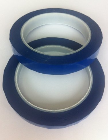 2x 10mm*66M High Tempe. Insulate Anti-Flame Adhesive Mylar Tape for Transformer Coil Wrap blue
