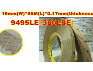 2x 9495LE 300LSE 10mm * 55m Extremely Strong Adhesive Highly Transparent Screen 3M Double Side Tape