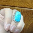 1978 Genuine Antique Stone & Silver 925 Vintage Retro Free Size Ring
