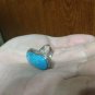 1978 Genuine Antique Stone & Silver 925 Vintage Retro Free Size Ring