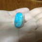 1978 Genuine Antique Stone & Silver 925 Vintage Retro Free Size Ring