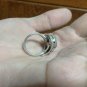 1978 Genuine Antique Stone & Silver 925 Vintage Retro Free Size Ring