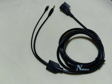 MERCEDES BENZ iPHONE 5 5C 5S 6 6 plus AUX CABLE 8-PIN ADAPTER 2 Meters