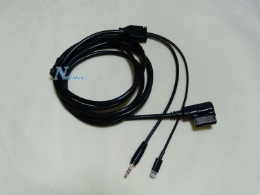 VW MDI Audi AMI 3.5mm AUX Lightning Cable 8-pin for iPhone5 5S 6 6S plus 200cm