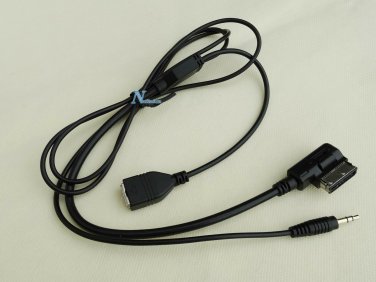 VW Audi Music MDI AMI MMI Interface + USB Charger Aux Cable S5 Q5 Q7 A3 A4 A5 R8