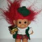 Vintage Russ Troll Celtic Girl With present (Christmas) #18046