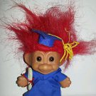 Russ Graduation Troll doll -blue cap& gown with diploma