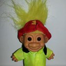 Russ Fireman (firefighter) troll doll #18321 yellow hair