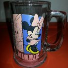 Vintage DISNEY MINNIE  MOUSE GLASS MUG CUP STEIN (DISNEY WORLD)