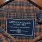 Gently Used American Eagle Brown & Blue Plaid Shirt Large