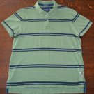 American Eagle Green/Blue Stripped Polo Used XLarge