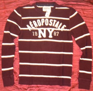 Aeropostale Red Stripped Sweater NWT Medium