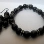 Black Earring and Bracelet Set