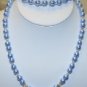 Sky Blue Pearl Necklace Set