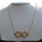 Gold Filled Infinity Rhinestone Necklace