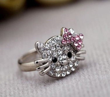 Hello Kitty Rhinestone Ring