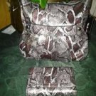 Style &co.purple snake leathet corssbody with wallet handbag for woman